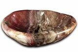 Colorful Polished Petrified Wood Bowl - Madagascar #346833-1
